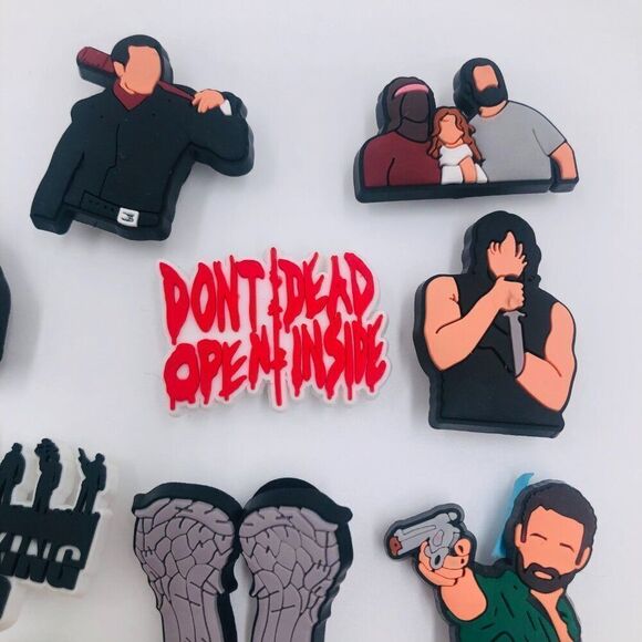 20pc The Walking Dead Shoe Charms - Zombie TWD Charm Set - Picture 3 of 5
